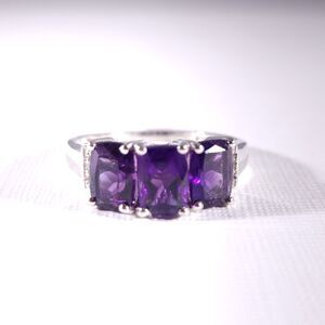 Purple Lusaka Amethyst Ring Size 8
